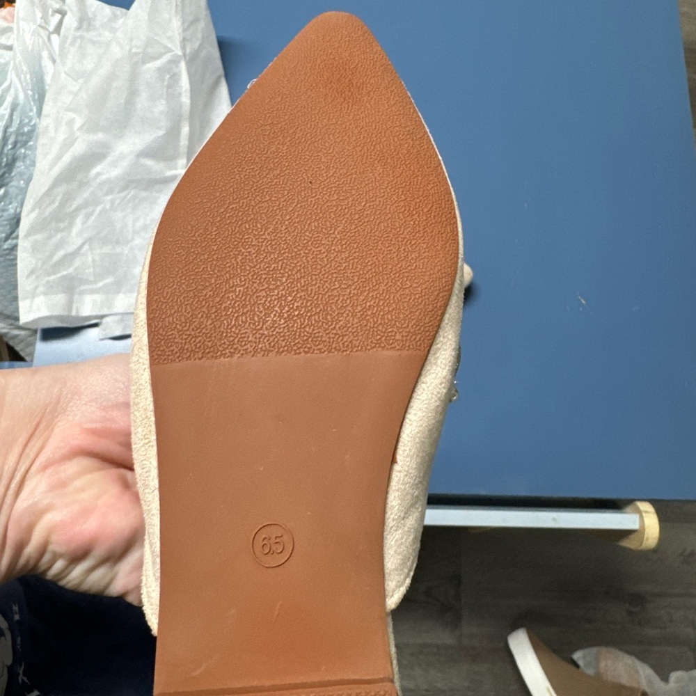 Women's Beige Embellished Sandals - Picture 2 of 2